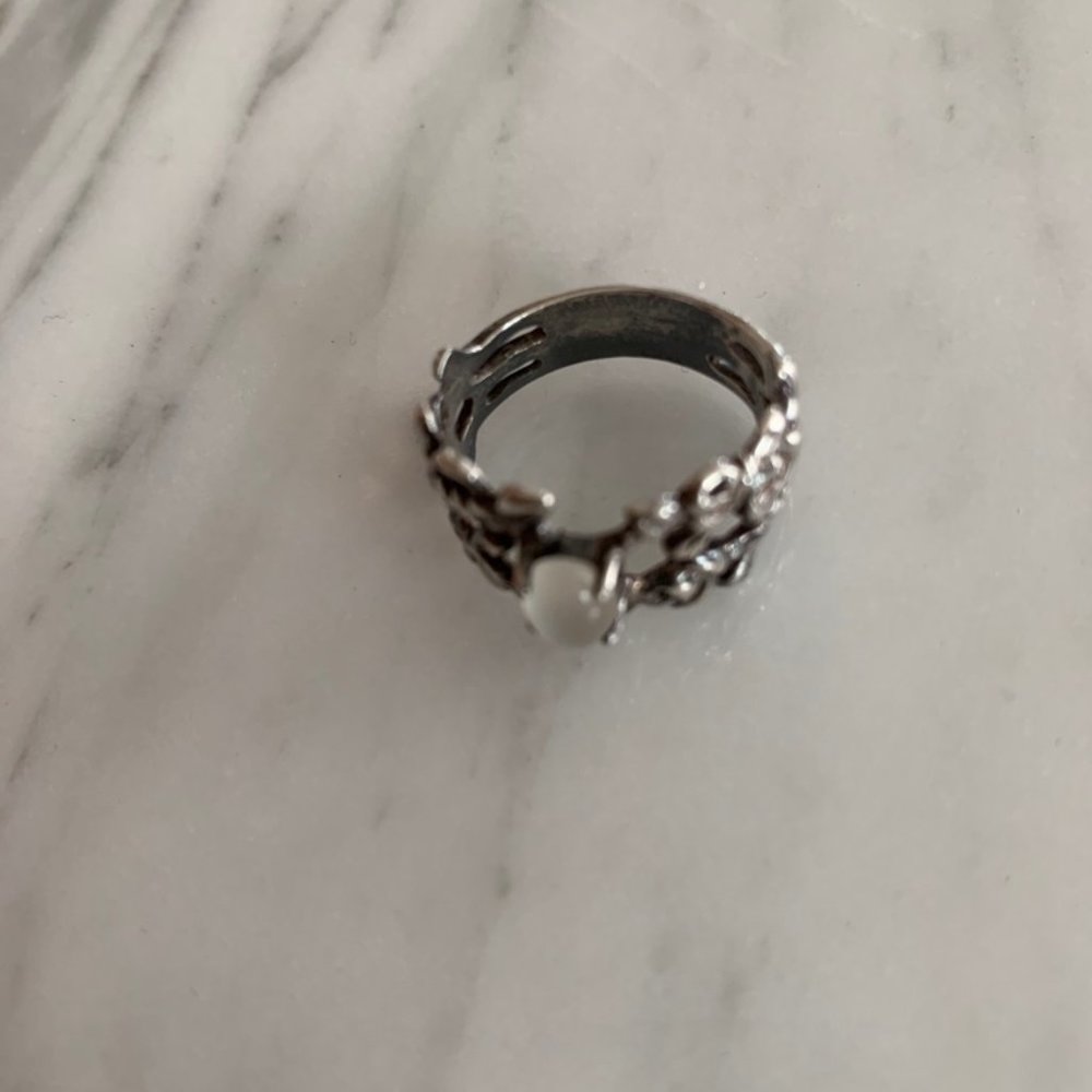 Vintage Silver Moonstone Ring - Picture 4 of 5